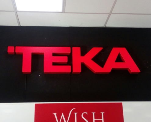 Изработка на светещи обемни букви (лого) за ТЕКА България